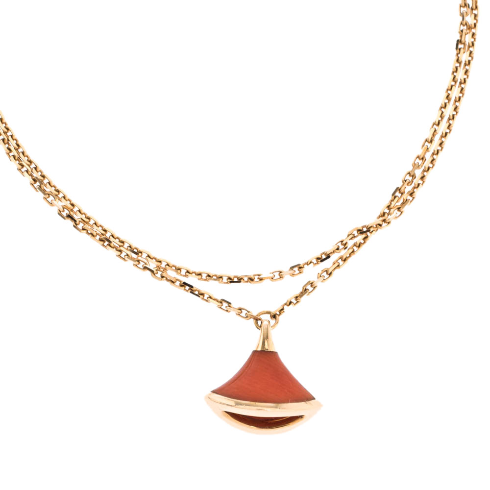 

Bvlgari Divas' Dream Coral Charm 18K Rose Gold Chain Bracelet SM