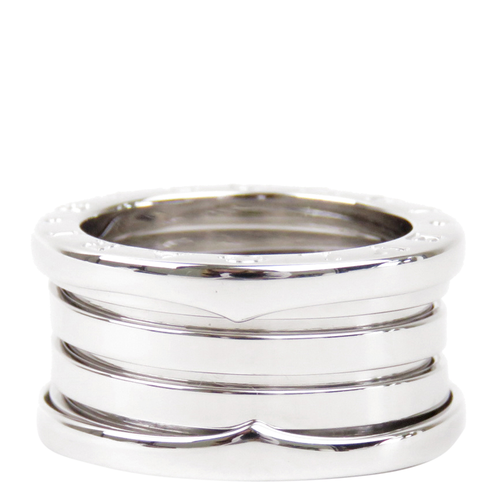 

Bvlgari B.Zero1 18K White Gold Three Band Ring Size, Silver