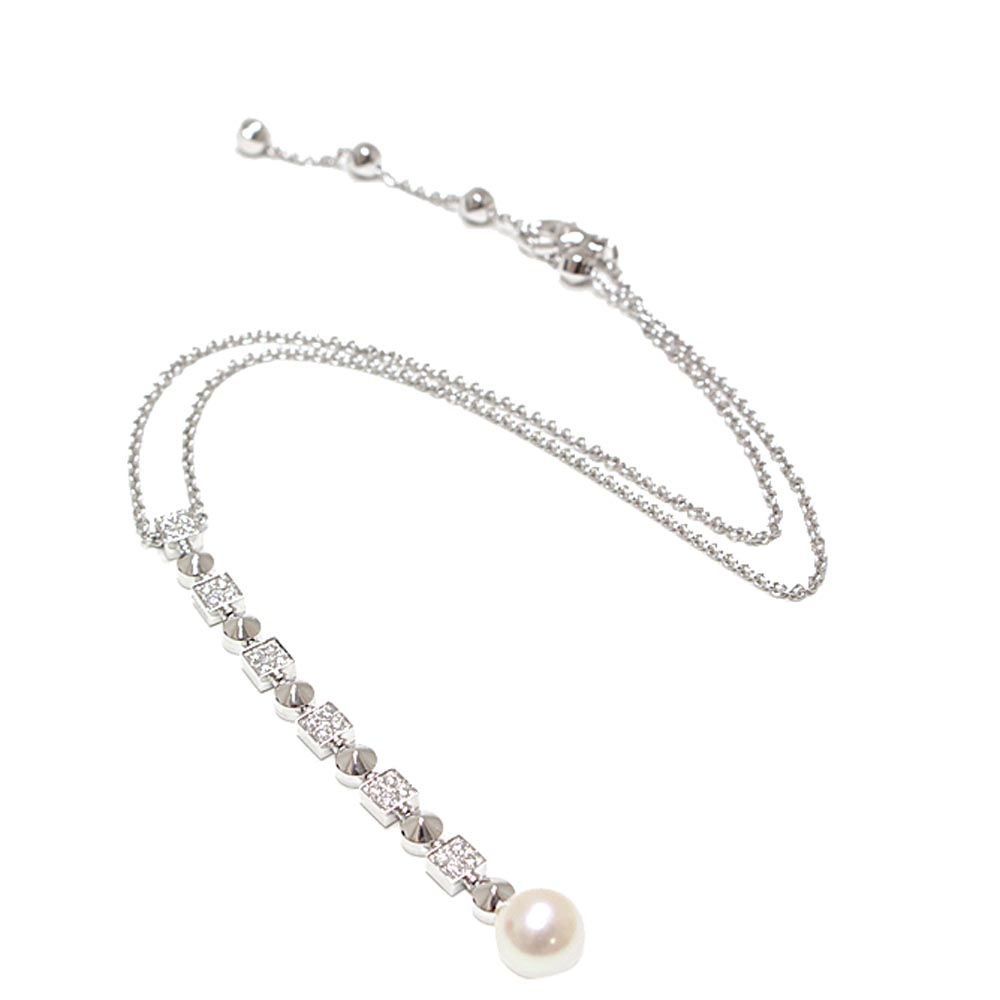 

Bvlgari Lucia 18K White Gold Diamond Pearl Necklace