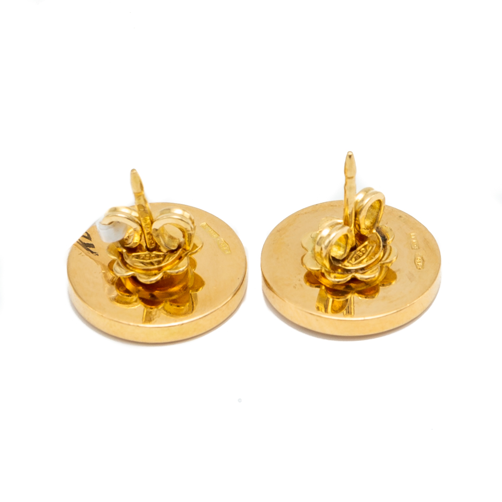 

Bvlgari Yellow Gold & Onyx Bvlgari Bvlgari Earrings, Black
