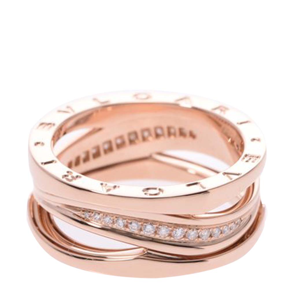 

Bvlgari B.Zero1 Legend 18K Rose Gold Diamonds Ring Size