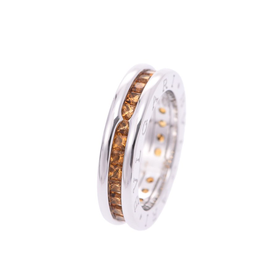 Click to view more detailed imagery on our partner's website Pre-owned Bvlgari B.zero1 Citrine 18k White Gold Ring Size 48