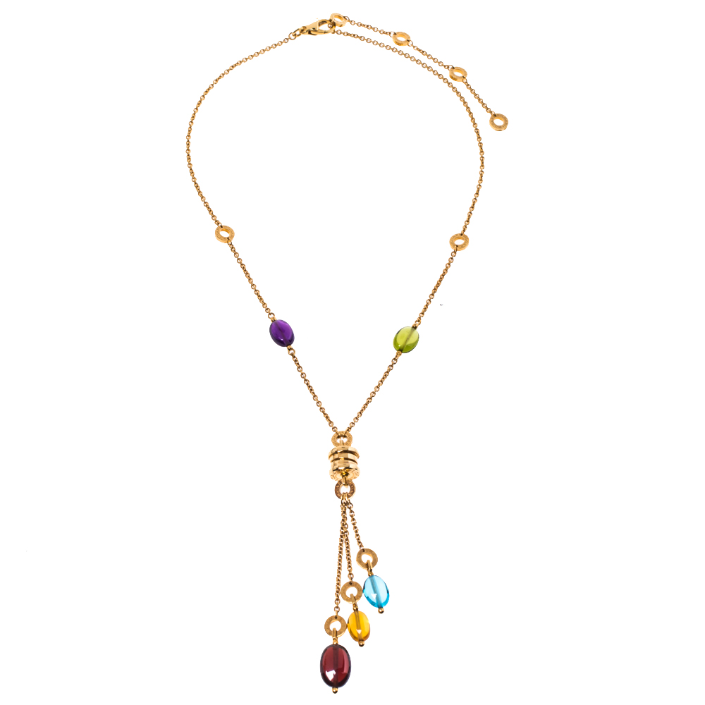 

Bvlgari B.Zero1 Gemstone 18K Yellow Gold Pendant Necklace