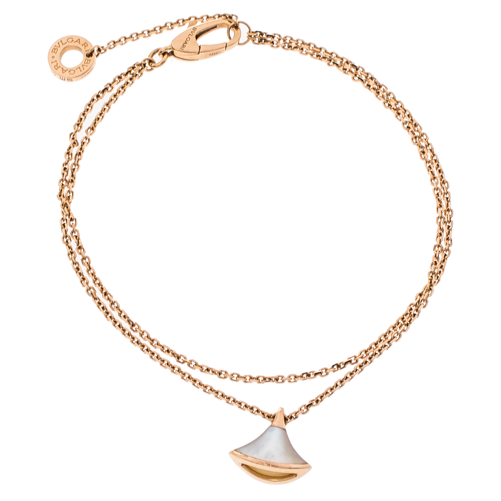 

Bvlgari Divas' Dream Mother of Pearl 18K Rose Gold Chain Bracelet SM
