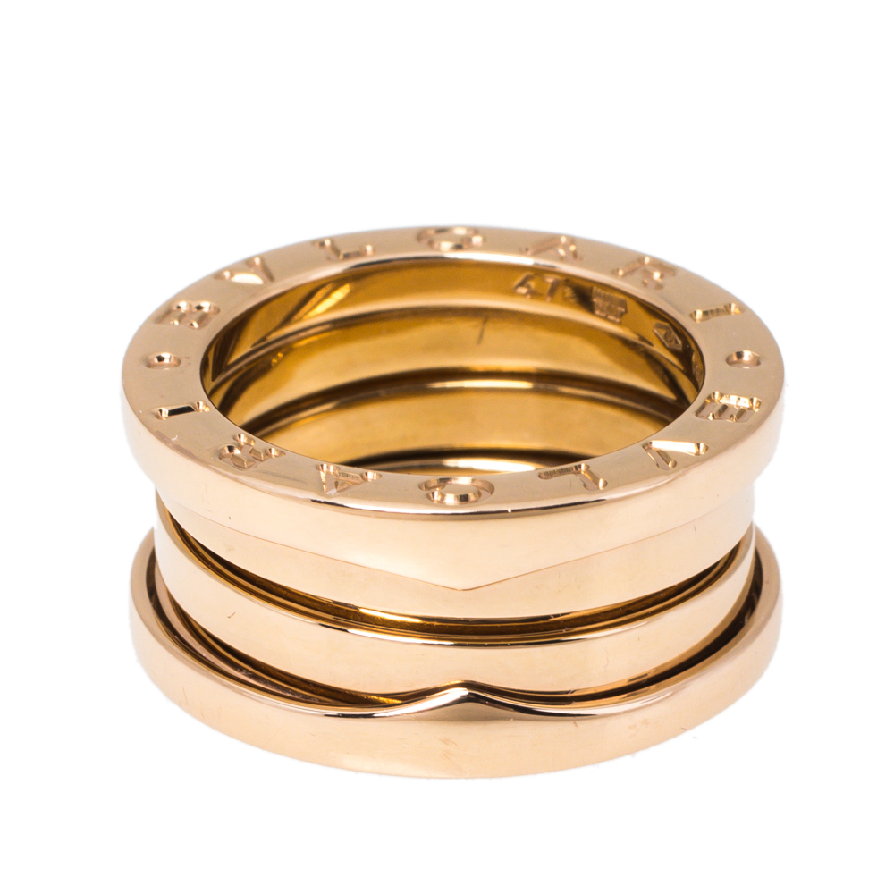 

Bvlgari B.zero1 18K Rose Gold 3-Band Ring Size