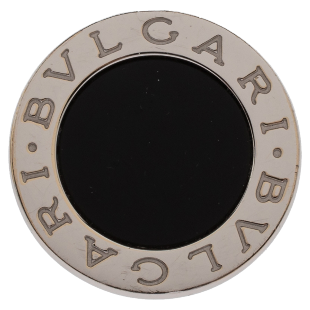 

Bvlgari Onyx Inlay 18K White Gold Circular Ring Size