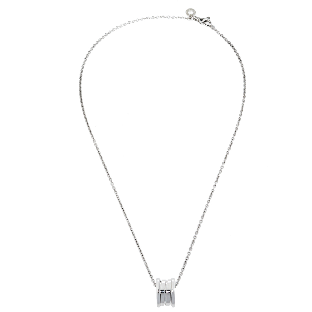 

Bvlgari B.Zero1 18K White Gold Small Round Pendant Necklace