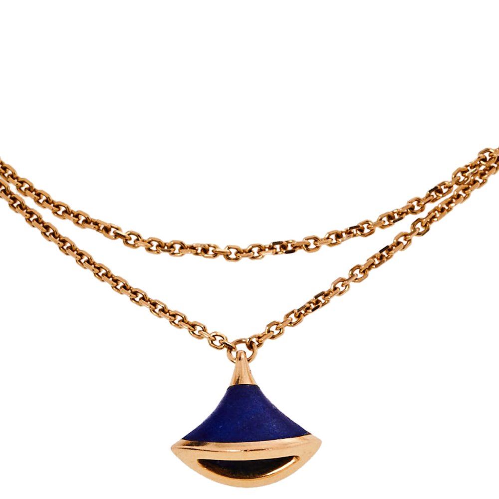 

Bvlgari Divas' Dream Lapis Lazuli 18K Rose Gold Charm Bracelet