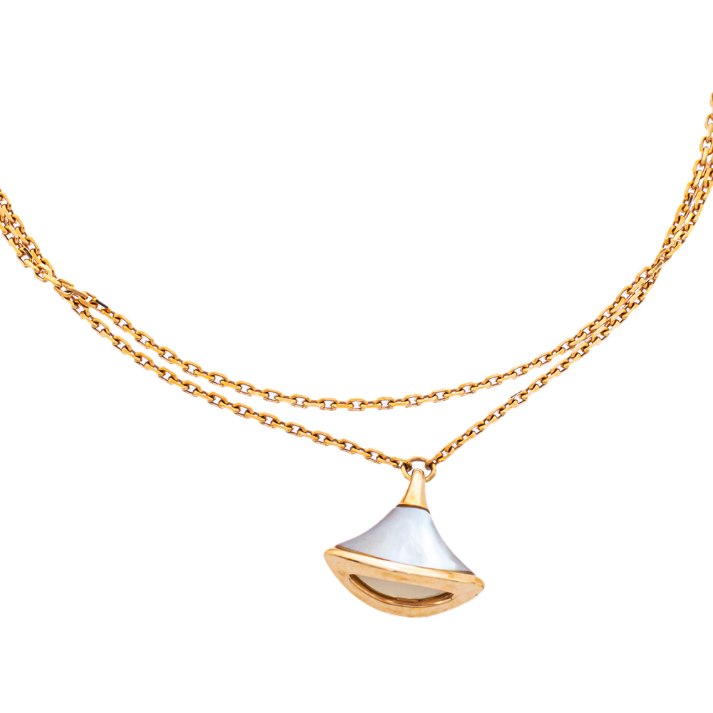 

Bvlgari Divas' Dream Mother of Pearl 18K Rose Gold Charm Bracelet SM
