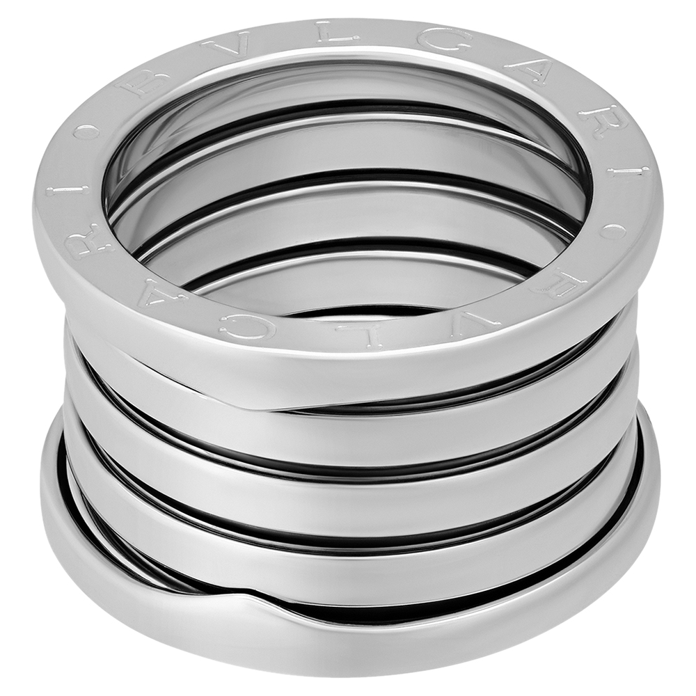 

Bvlgari 18K White Gold B.Zero1 5 Band Ring Size EU 51