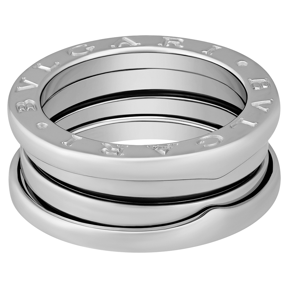 

Bvlgari 18K White Gold 3 Band B.Zero1 Ring Size EU 50
