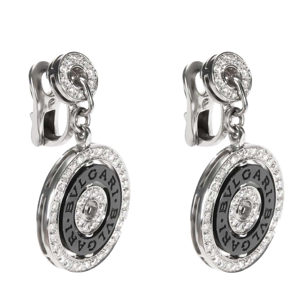 

Bulgari Astrale Diamond & Ceramic 18K White Gold Earrings