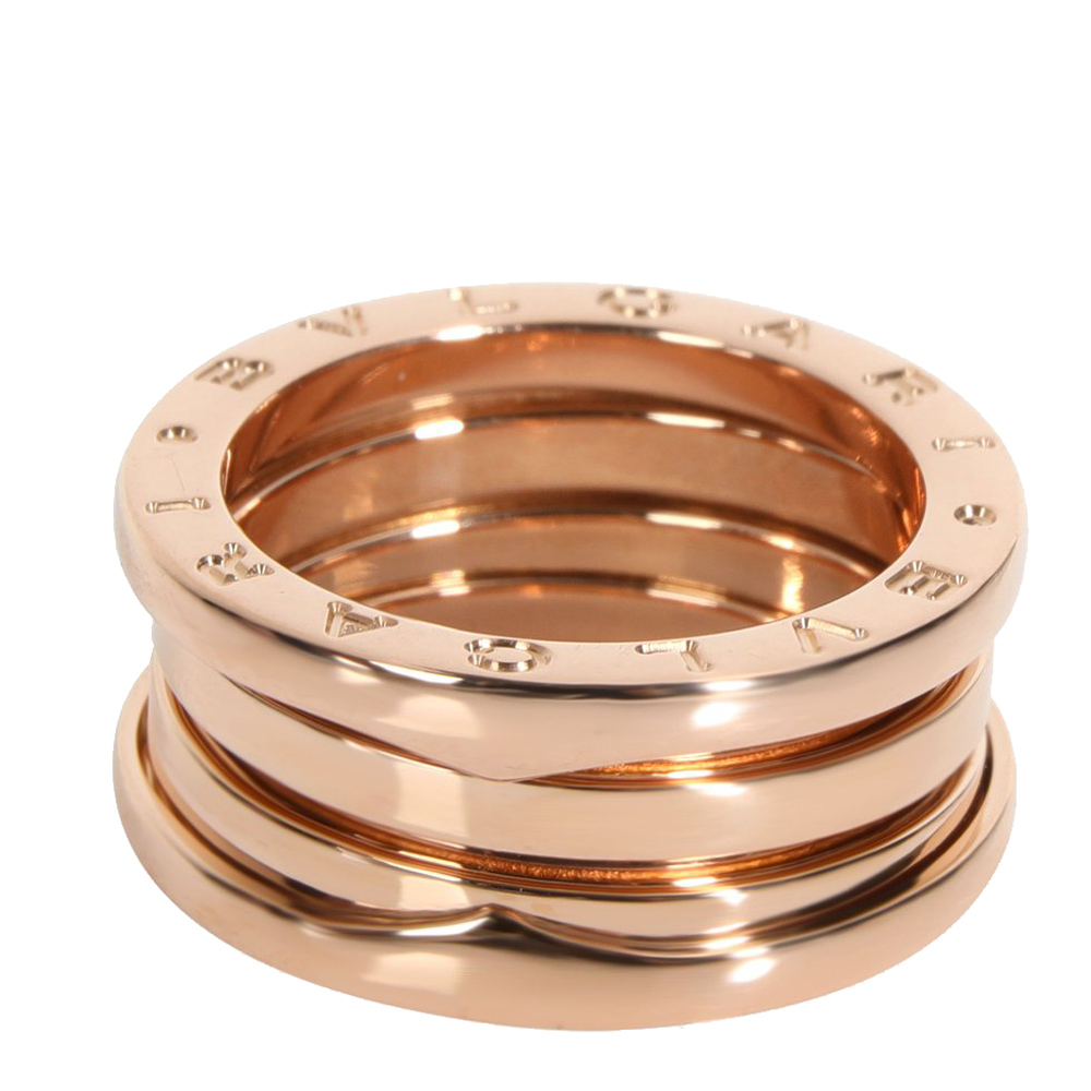 

Bvlgari B.Zero1 4-Band 18K Rose Gold Ring Size EU