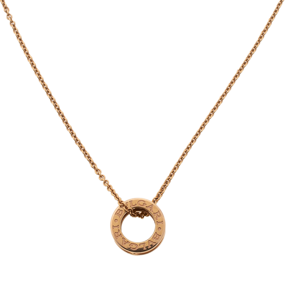 

Bvlgari B.Zero1 18K Rose Gold Small Round Pendant Necklace
