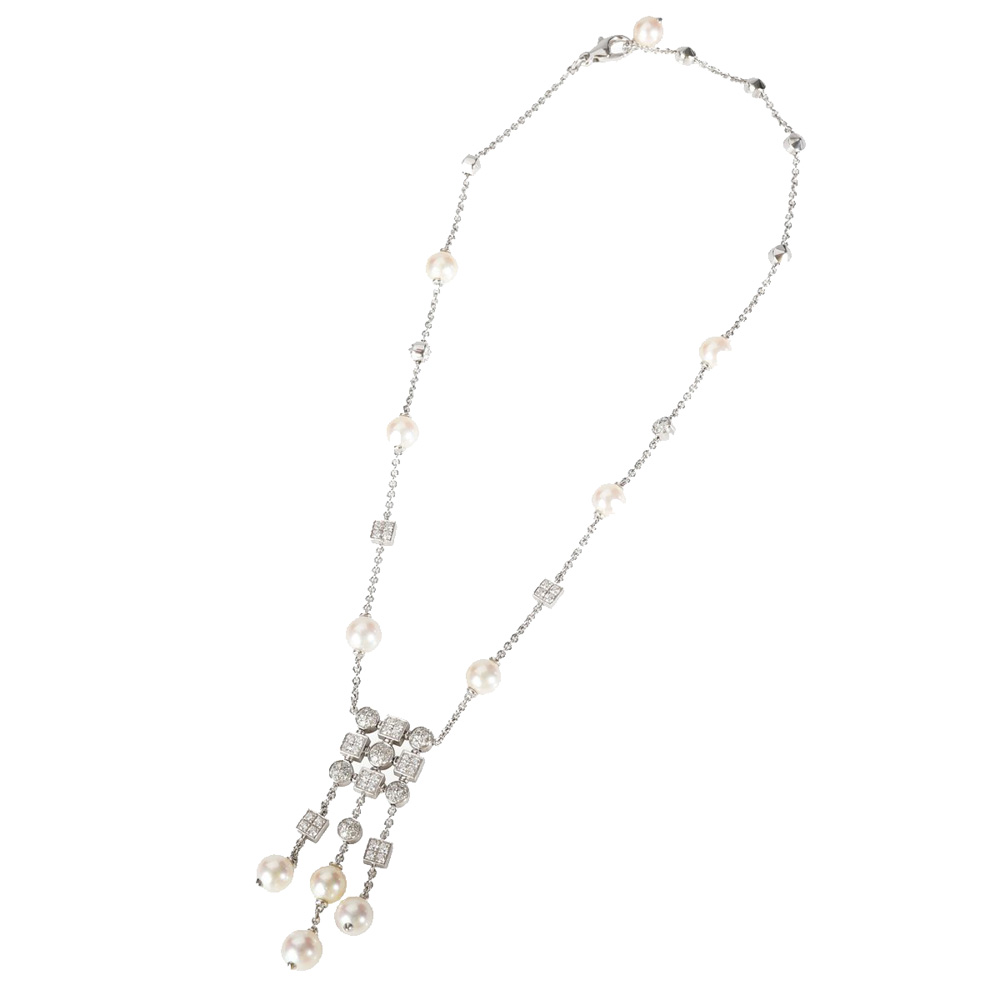 

Bulgari 18K White Gold Lucea Pearl Diamond Necklace