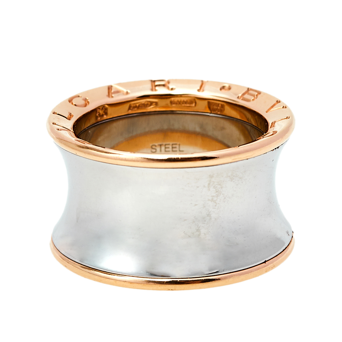 

Bvlgari B.Zero1 Anish Kapoor 18K Rose Gold & Steel Band Ring Size