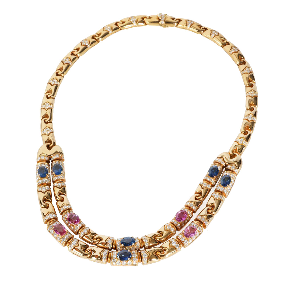 

Bvlgari Prestige Diamond & Sapphire 18K Yellow Gold Necklace