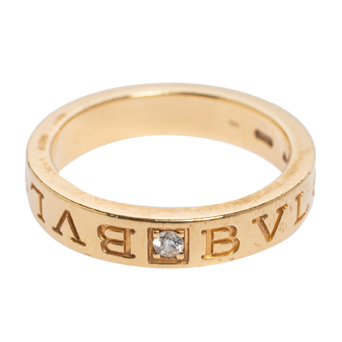 

Bvlgari Bvlgari 18K Rose Gold Diamond Band Ring Size EU 54