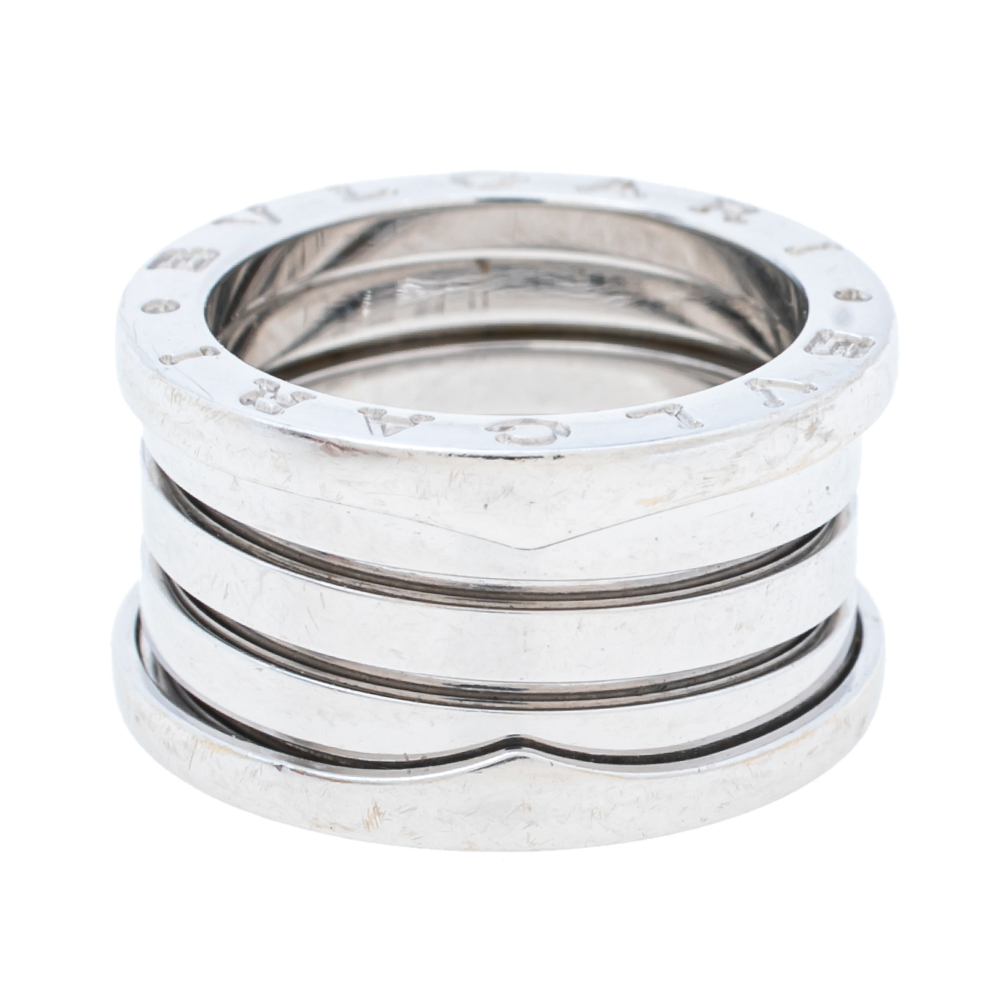 

Bvlgari B.Zero1 18K White Gold 4- Band Ring Size