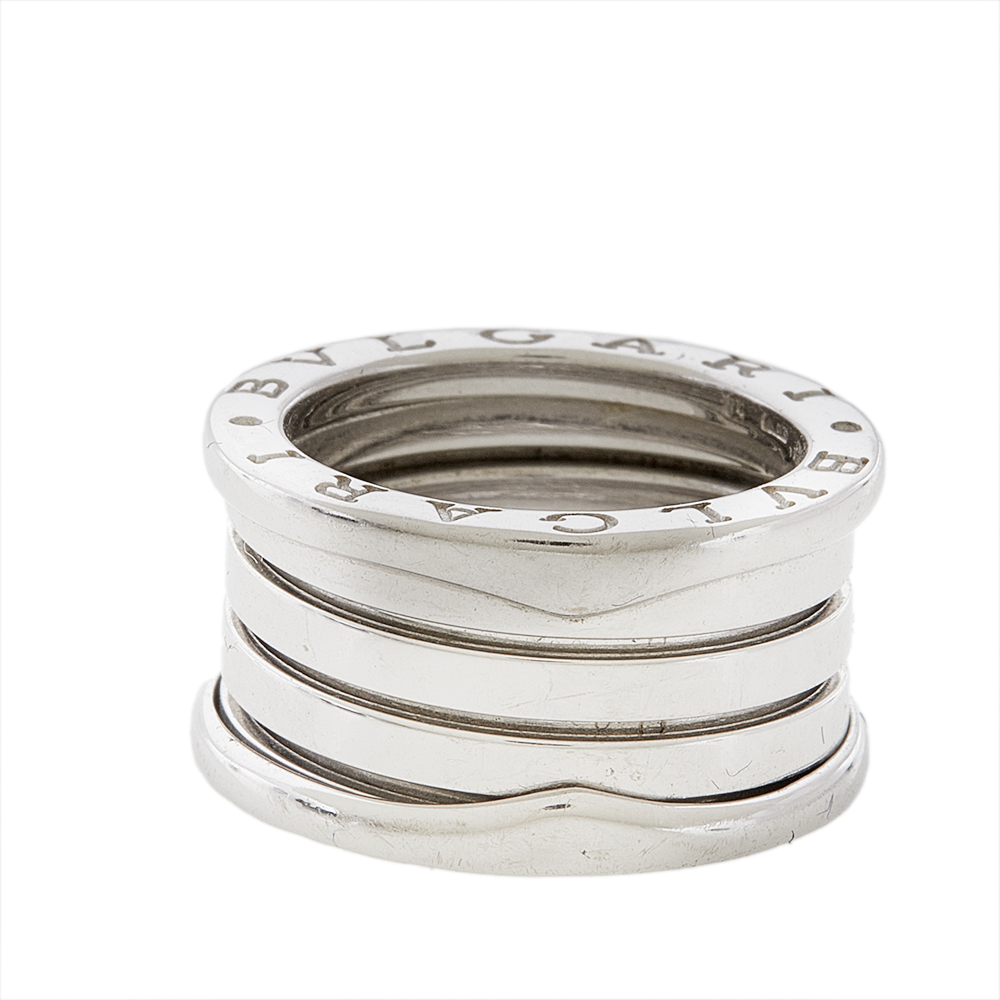 

Bvlgari B.Zero1 18K White Gold 4- Band Ring Size