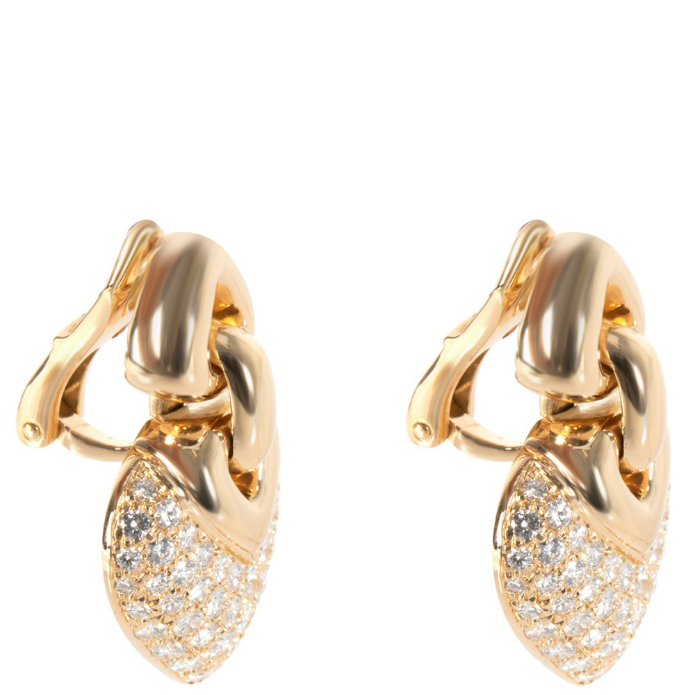 

Bvlgari Doppio Cuore 18K Yellow Gold Diamond Earring