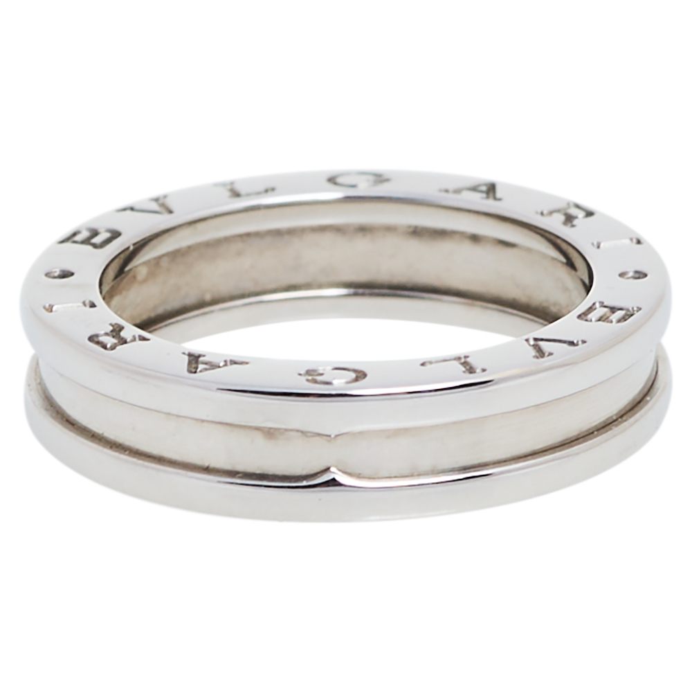 

Bvlgari B.Zero1 18k White Gold 1-Band Ring Size