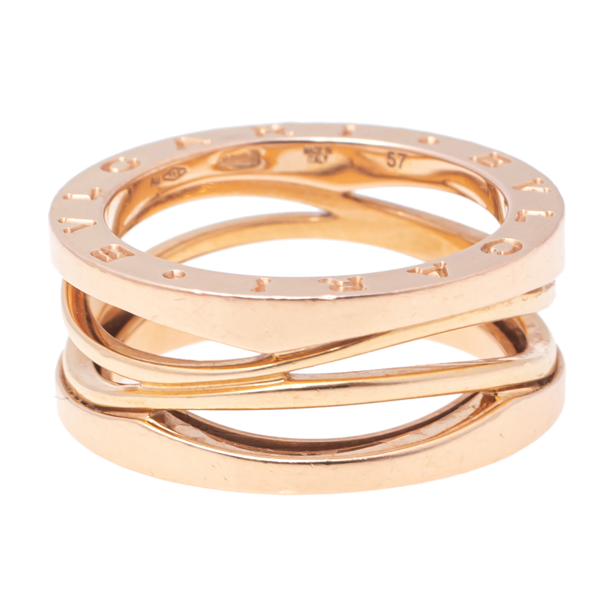 

Bvlgari B.Zero1 18k Rose Gold Open Band Ring Size