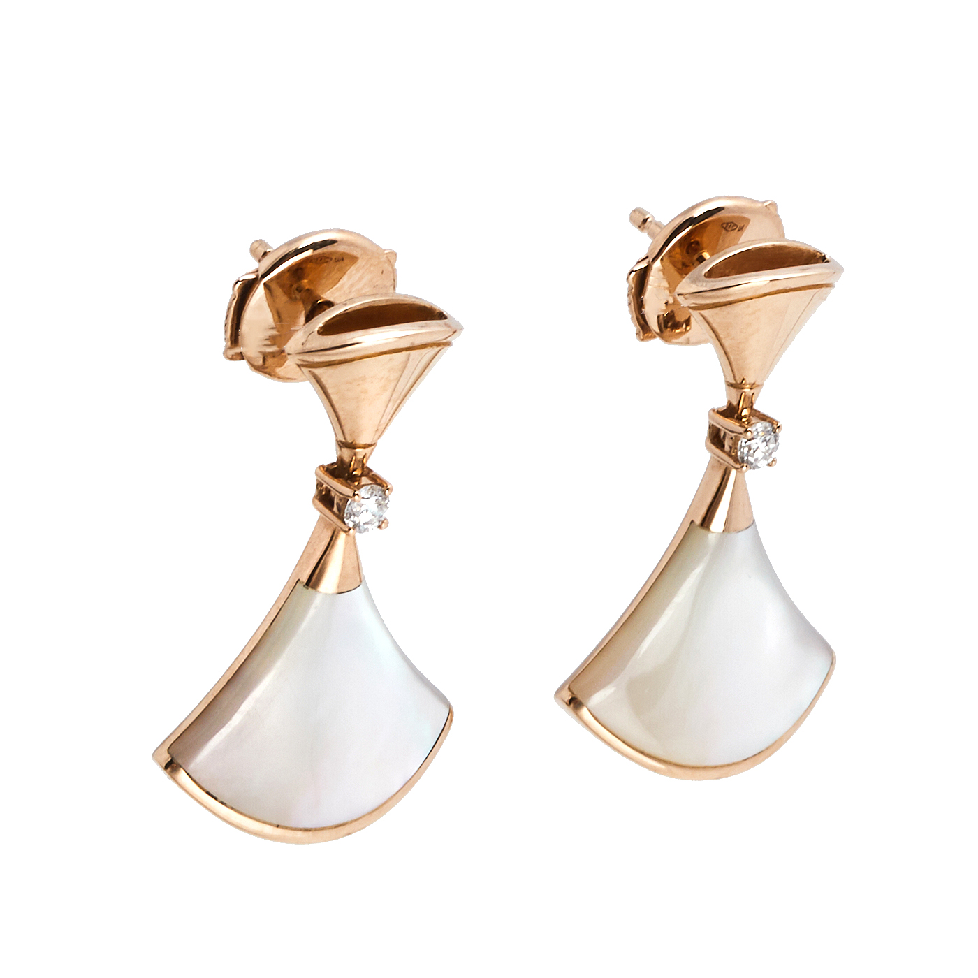 

Bvlgari Divas' Dream Mother of Pearl Diamond 18K Rose Gold Earrings