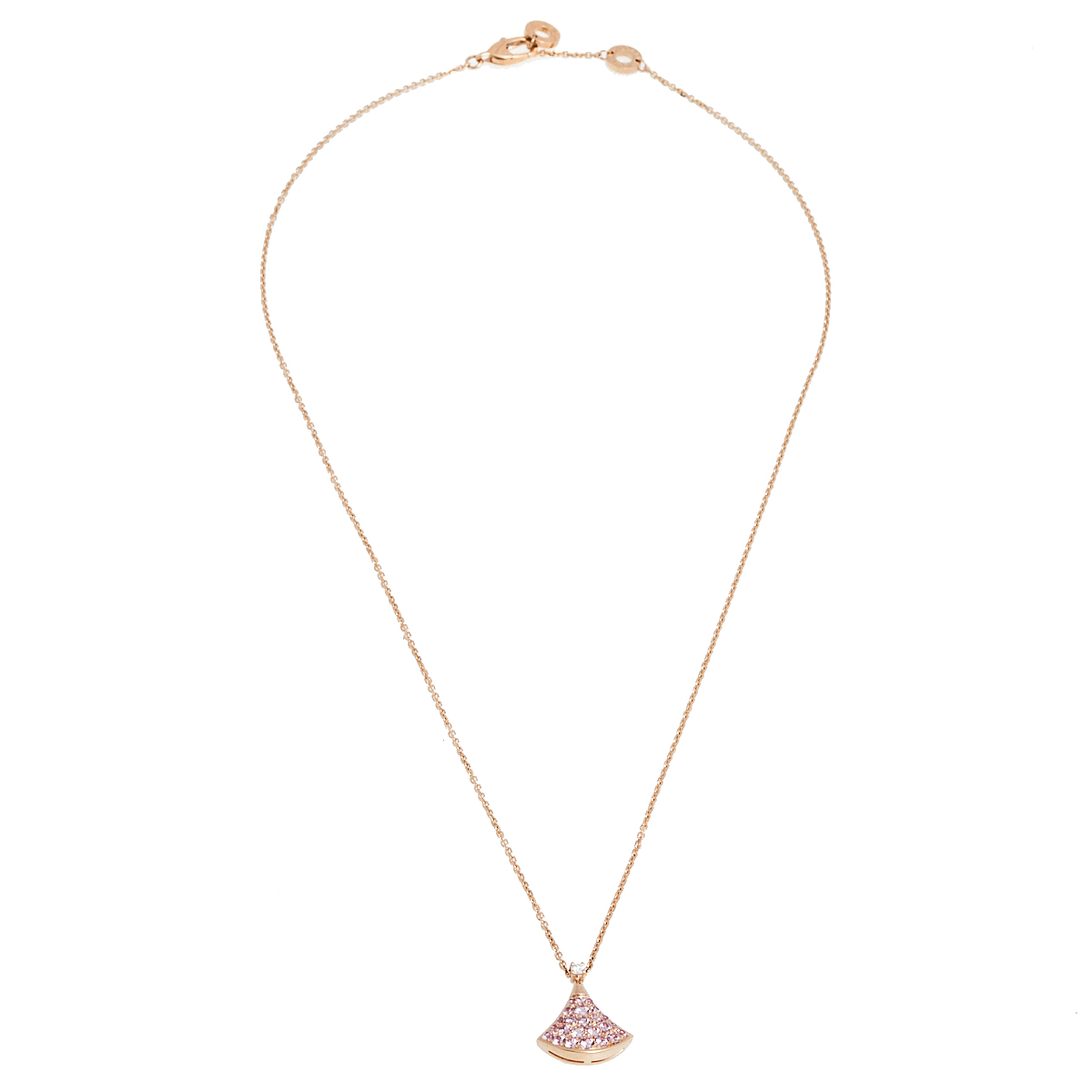 

Bvlgari Divas' Dream Sapphire Diamond 18K Rose Gold Pendant Necklace