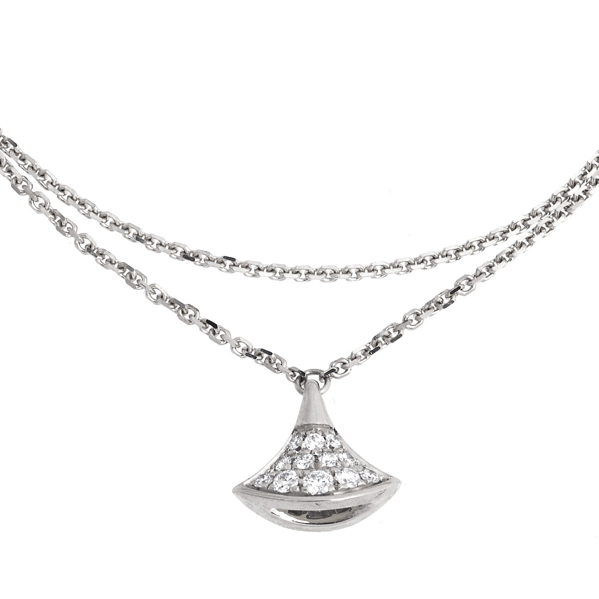 

Bvlgari Divas' Dream Diamond 18k White Gold Charm Bracelet, Silver