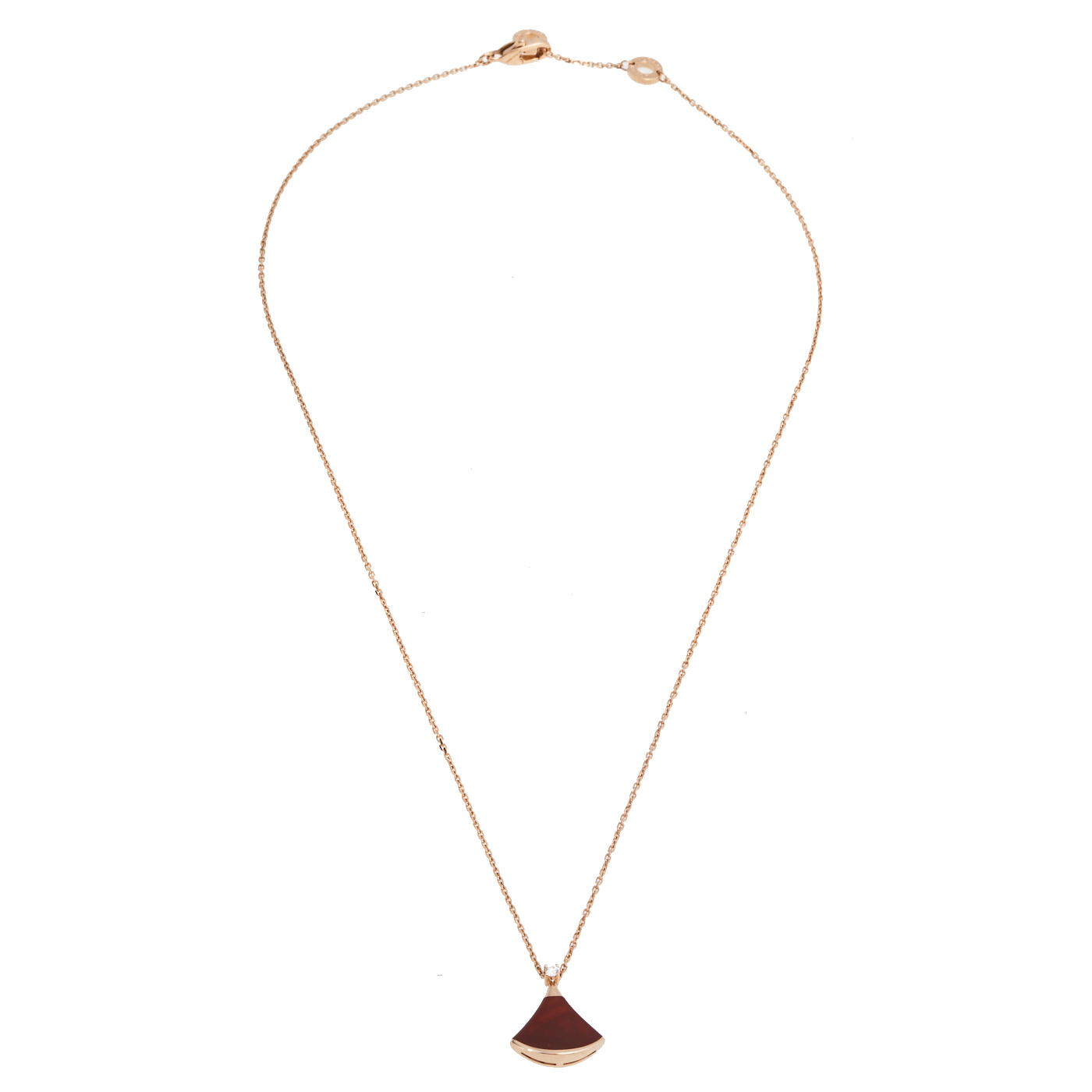 

Bvlgari Divas' Dream Carnelian Diamond 18K Rose Gold Necklace