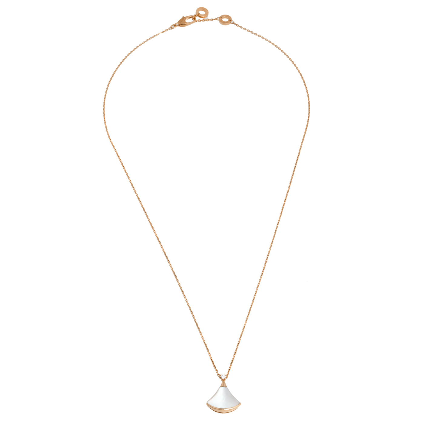 

Bvlgari Divas' Dream Mother of Pearl Diamond 18K Rose Gold Pendant Necklace