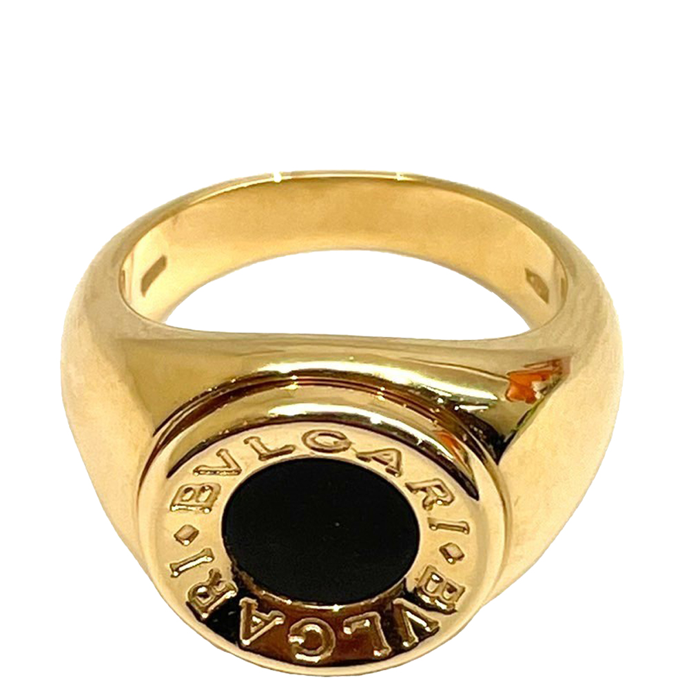 

Bvlgari Bvlgari Bvlgari 18K Yellow Gold Onyx Ring EU