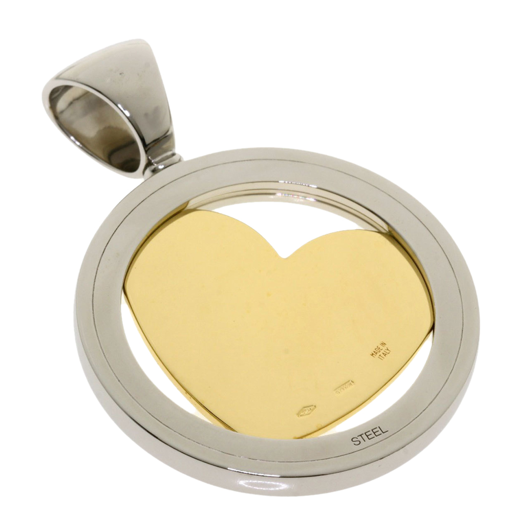 

Bvlgari Tondo Heart 18K Yellow Gold Diamond and Stainless Steel Charms and Pendants