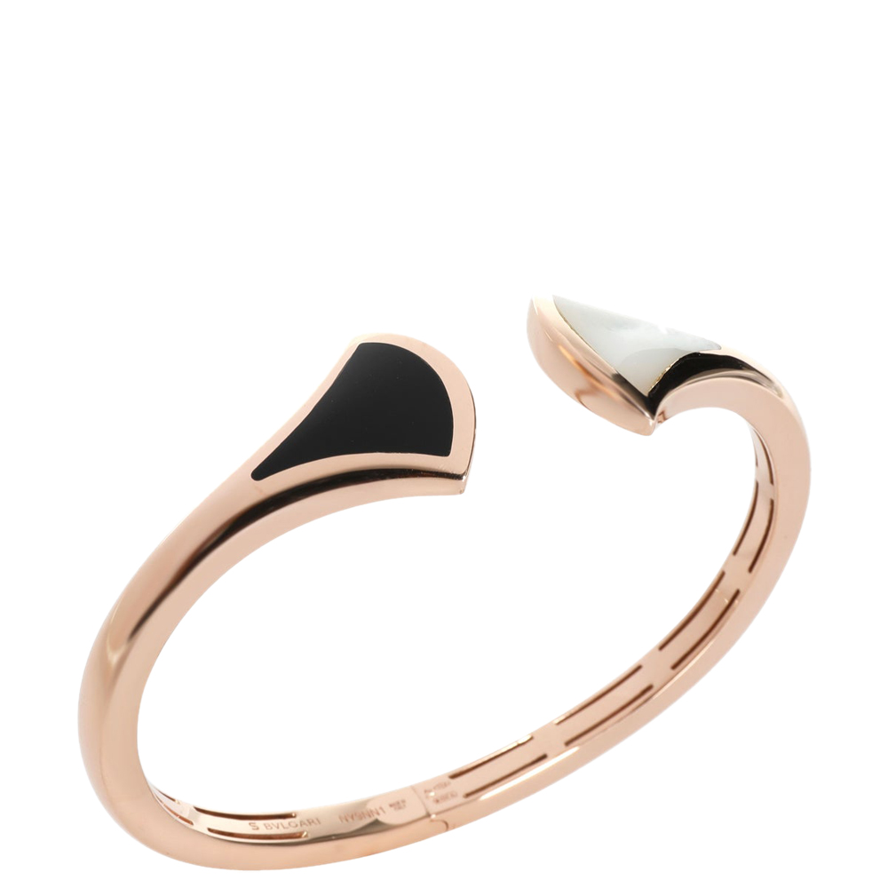 

Bvlgari Divas' Dream 18K Rose Gold Mother of Pearl and Onyx Bracelet 6