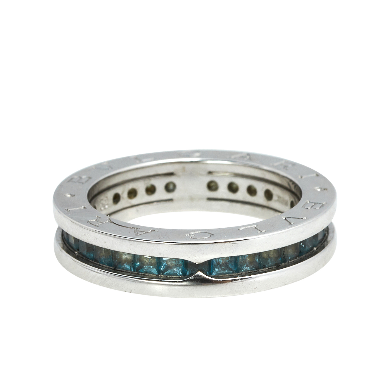 

Bvlgari B.Zero1 Blue Topaz 18K White Gold 1-Band Ring Size