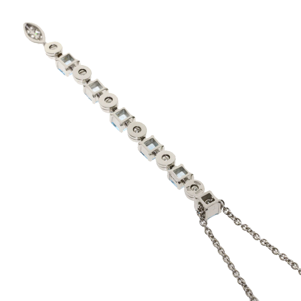 

Bvlgari Lucia 18K White Gold Diamond and Topaz Necklace