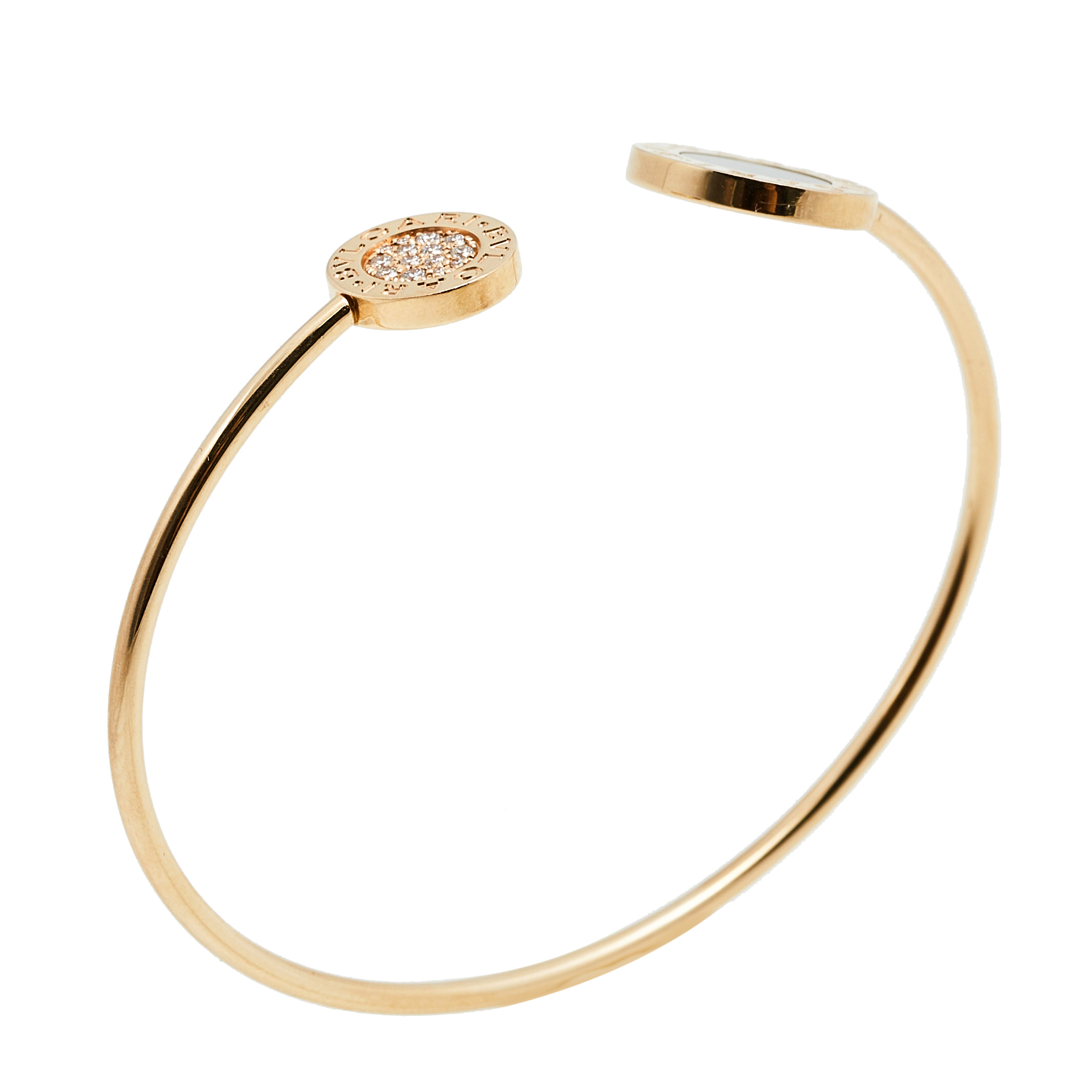 

Bvlgari Bvlgari Onyx & Diamonds 18K Rose Gold Open Cuff Bracelet