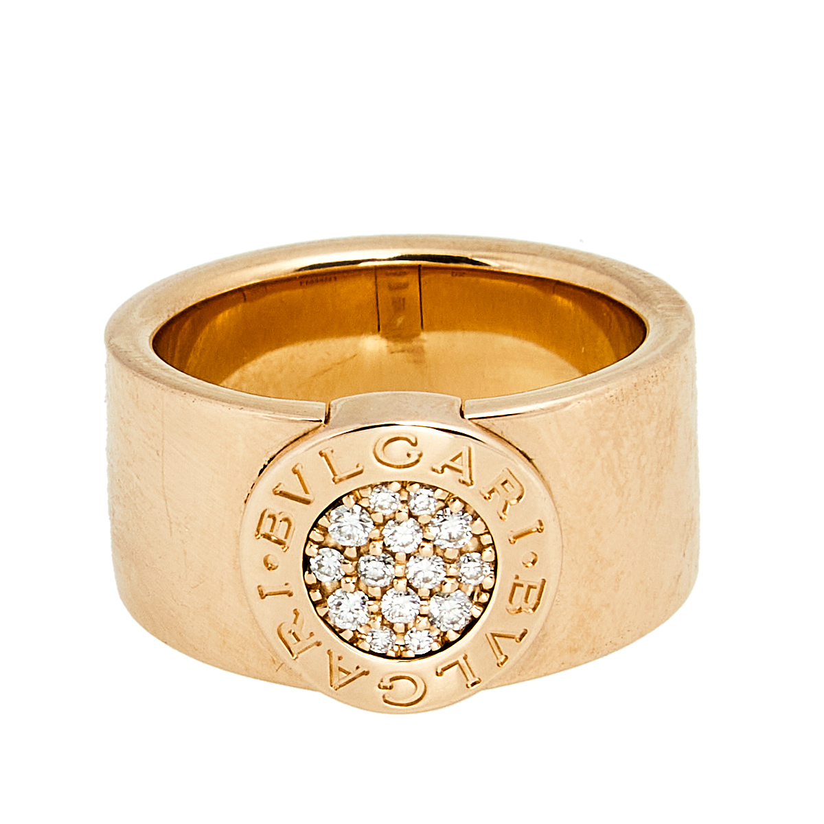 

Bvlgari Bvlgari Diamond 18k Rose Gold Ring Size