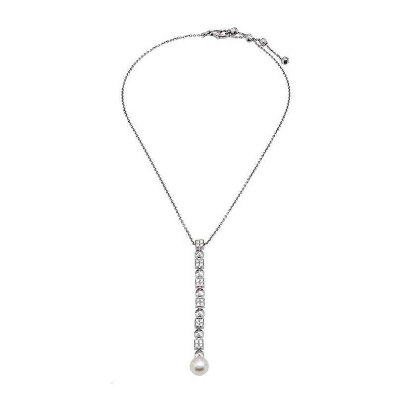 

Bvlgari Lucea Cultured Pearl Diamond 18k White Gold Pendant Necklace