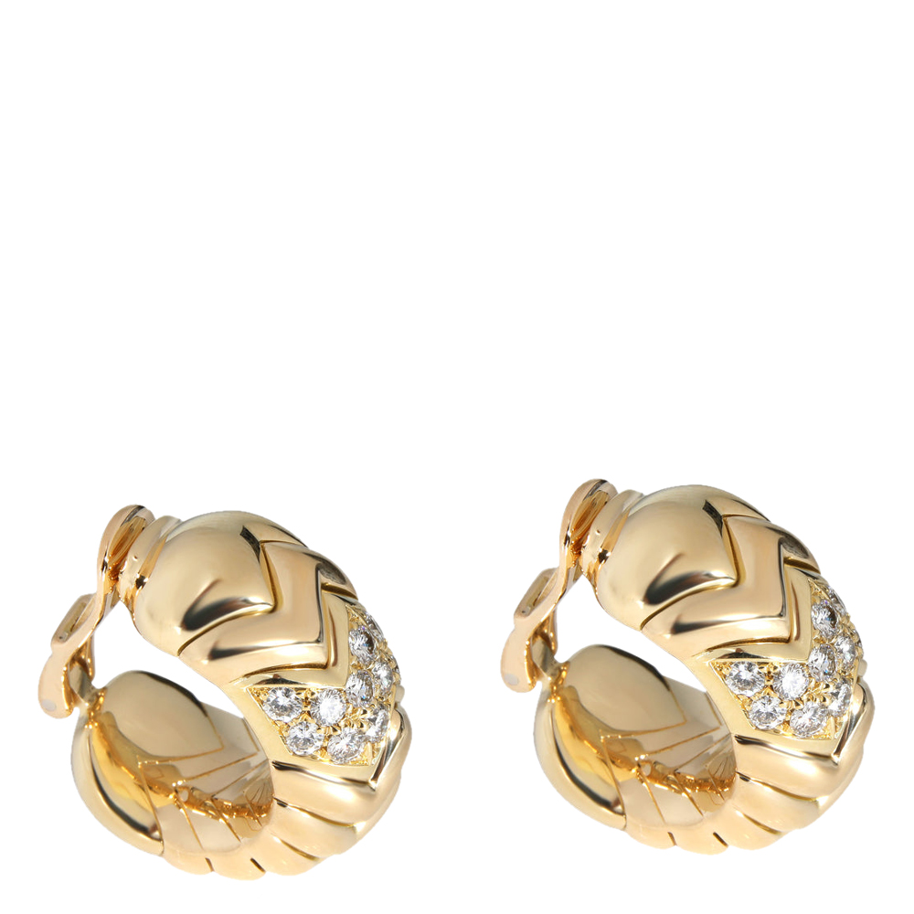 

Bvlgari Spiga 18K Yellow Gold Diamond Earring