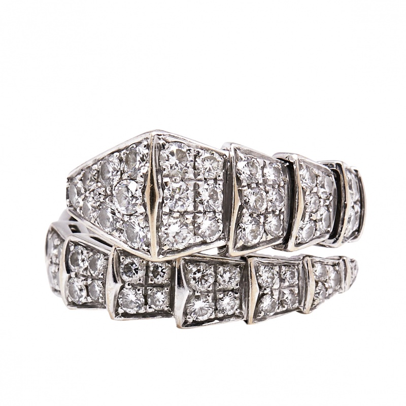 

Bvlgari Serpenti Diamonds 18k White Gold Ring Size