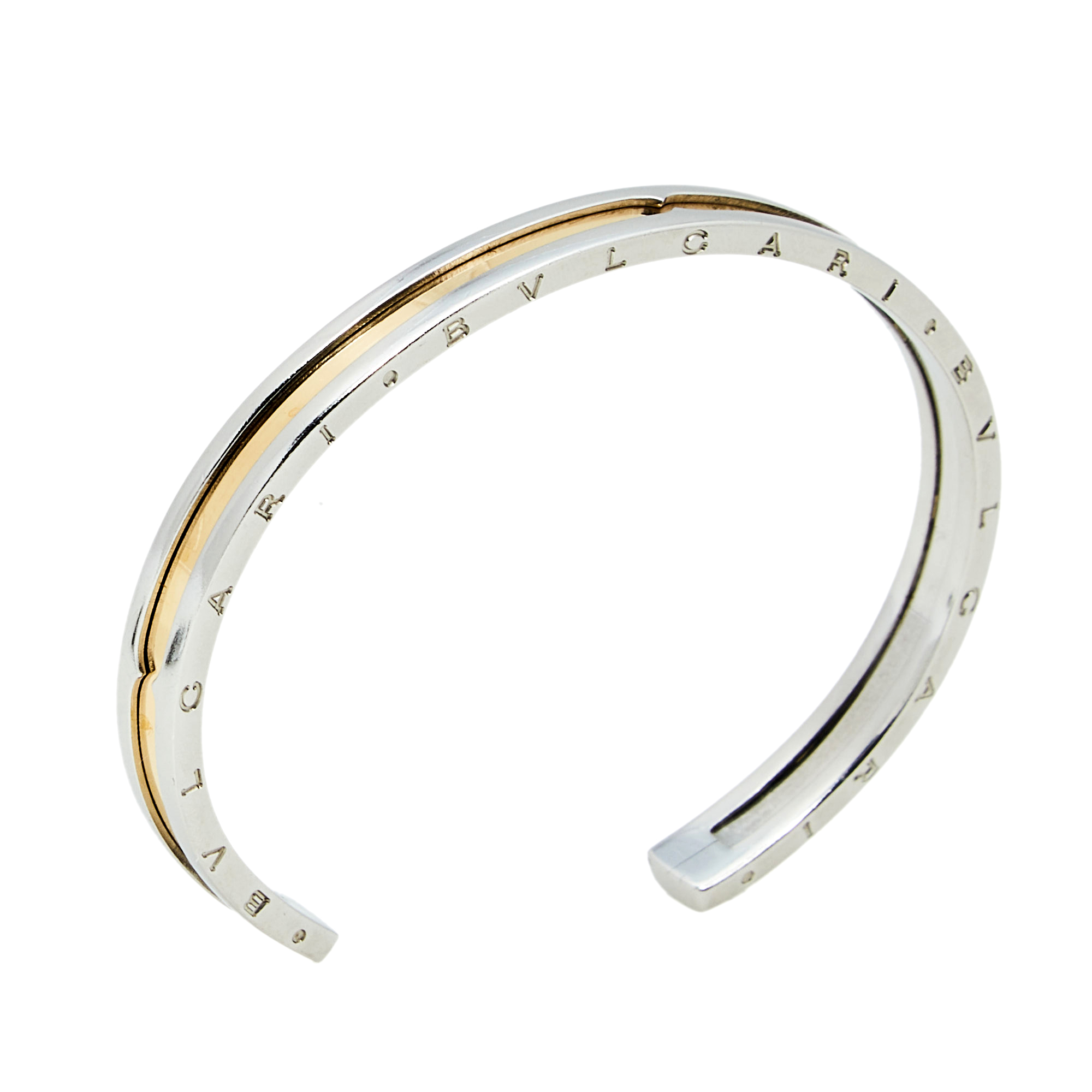 

Bvlgari B.Zero1 18k Yellow Gold Stainless Steel Open Cuff Bracelet