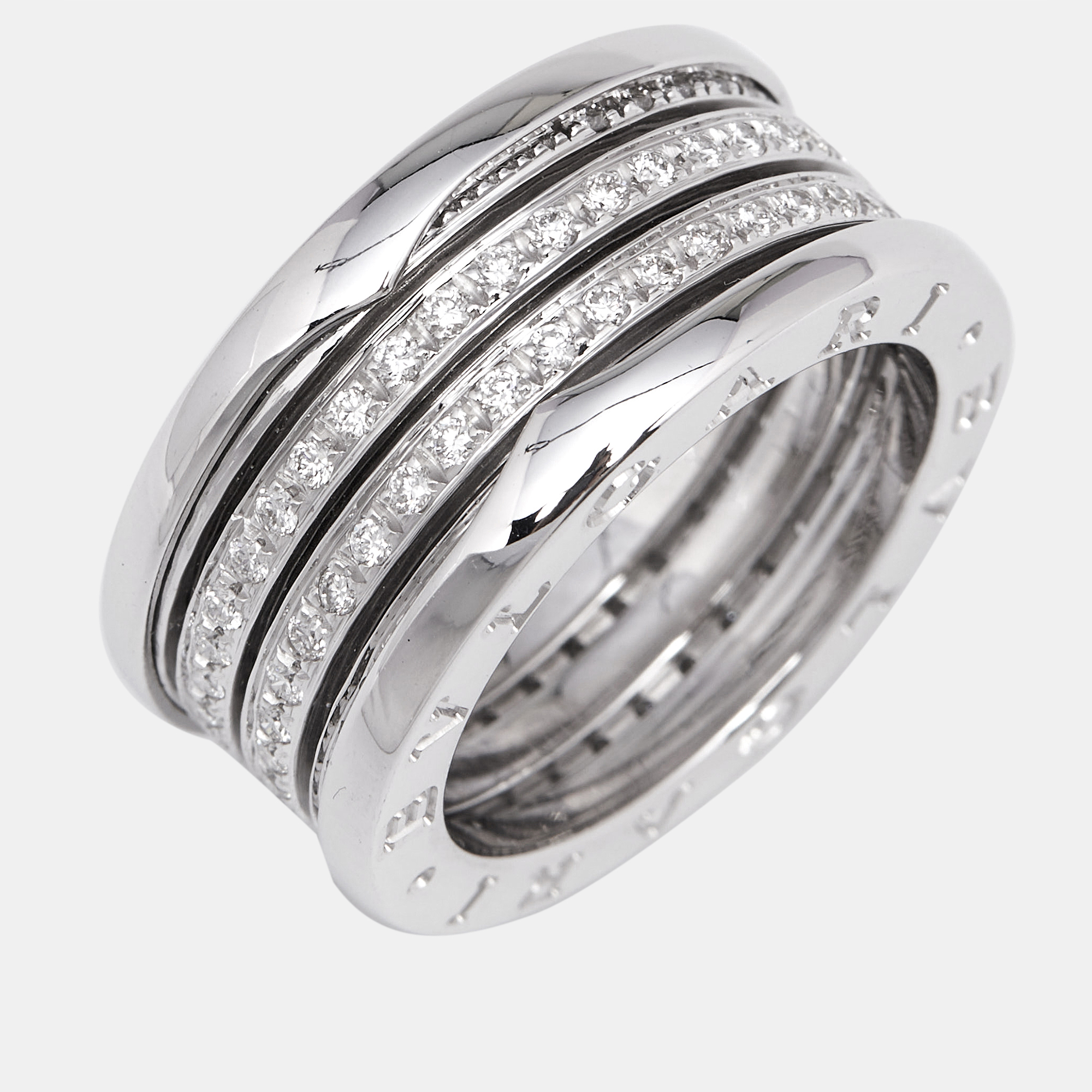 

Bvlgari B.Zero1 Diamond 18k White Gold Band Ring Size