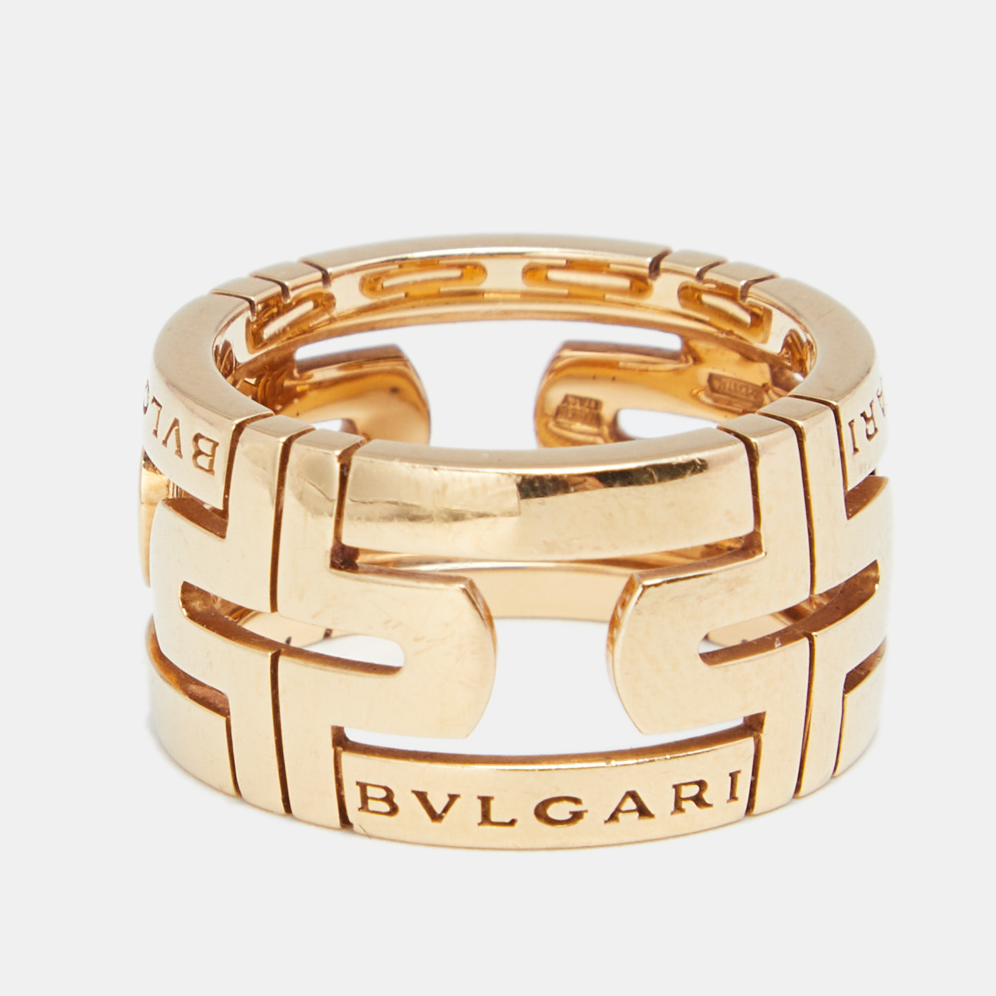 

Bvlgari Parentesi 18K Yellow Gold Band Ring 53