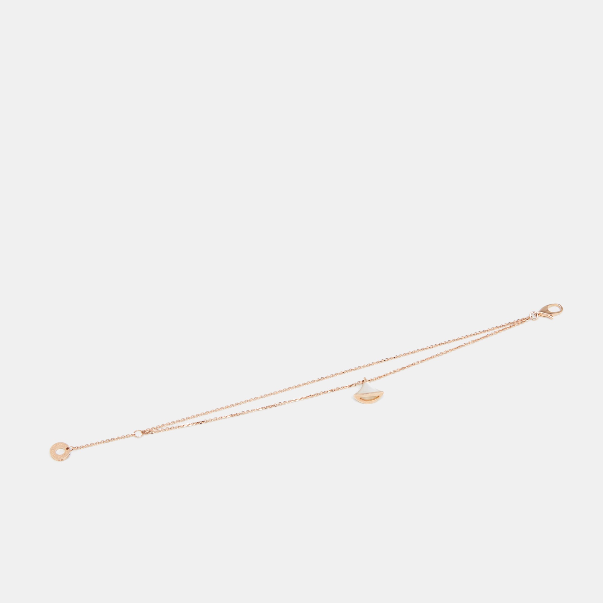 

Bvlgari Divas' Dream Mother of Pearl 18K Rose Gold Charm Bracelet SM