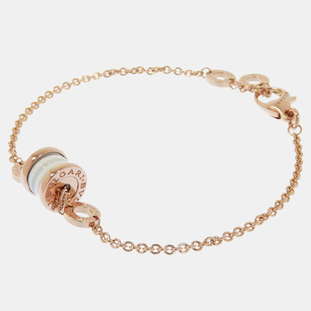 

Bvlgari B.zero118K Rose Gold Diamond Ceramic Bracelet 6.5