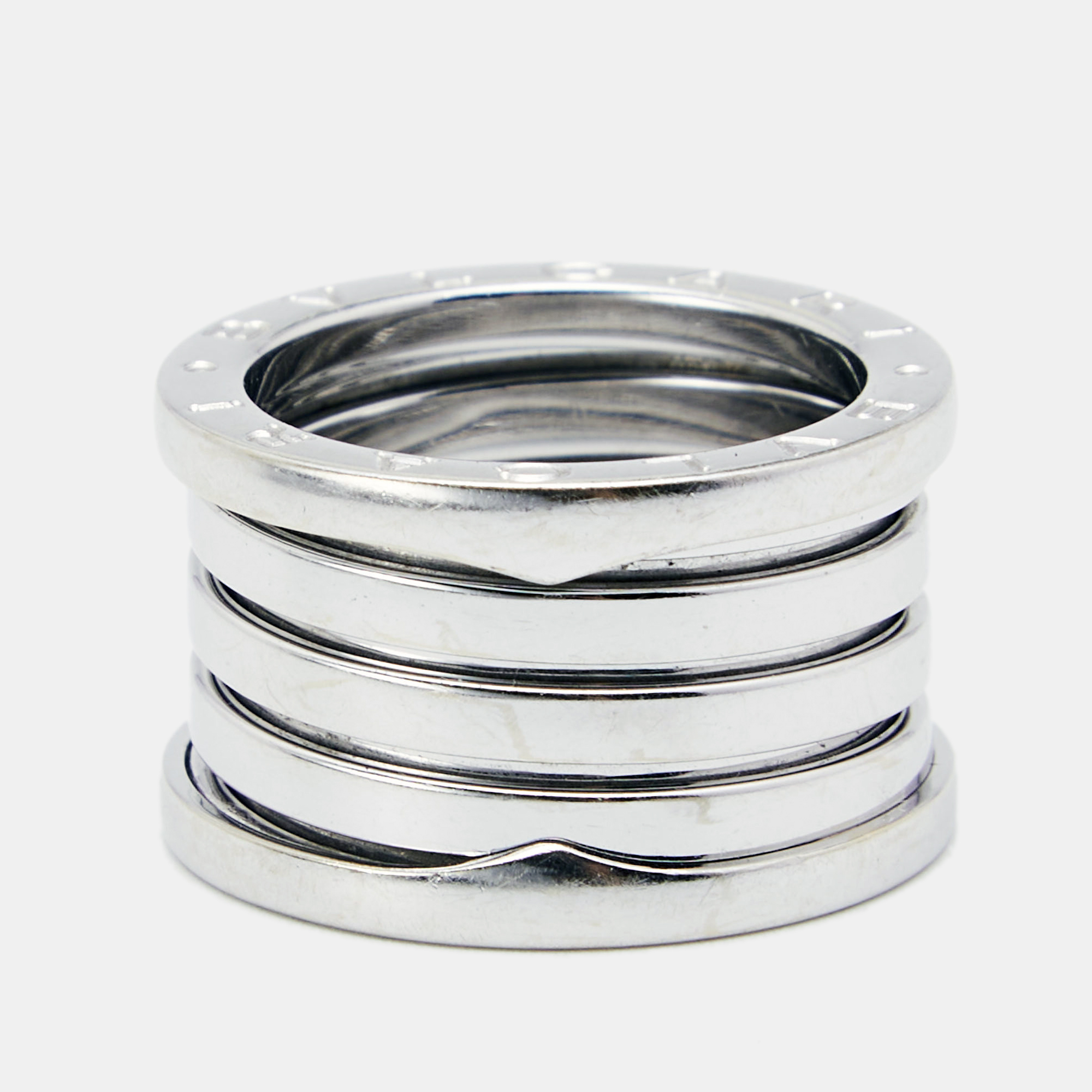 

Bvlgari B.Zero1 18k White Gold 4-Band Ring Size