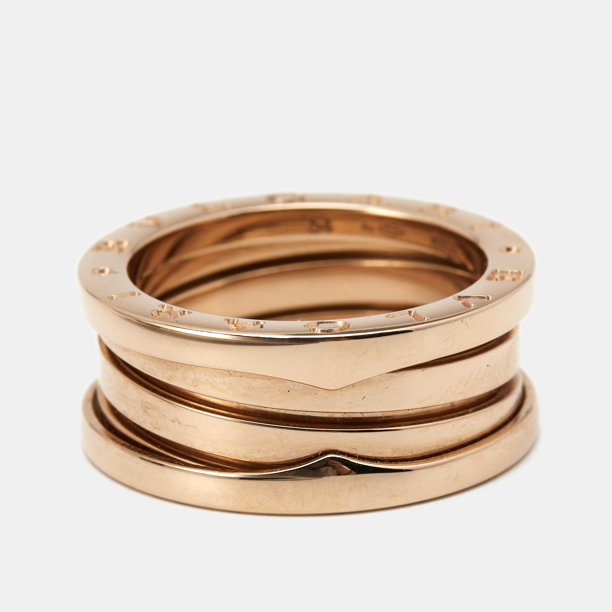 

Bvlgari B.Zero1 18k Rose Gold 3-Band Ring Size