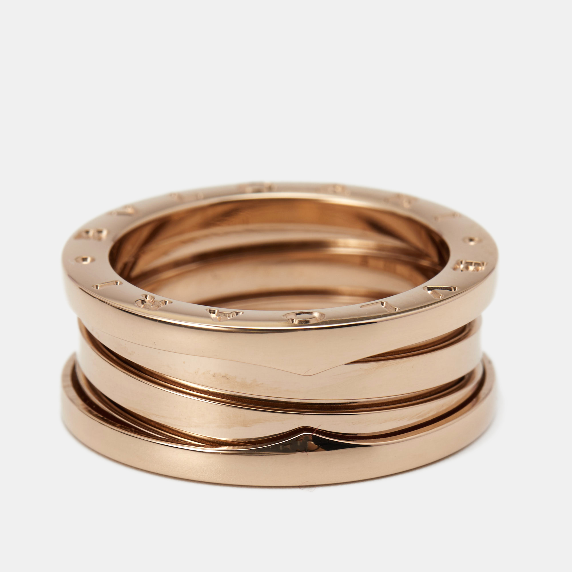 

Bvlgari B.Zero1 18k Rose Gold 3-Band Ring Size